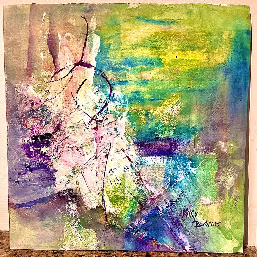 BLANOS Abstract Painting, Signed Original Artwork